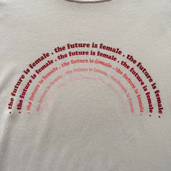 NWT C&C California The Future Is Female Rainbow Short Sleeve Tee Size Large - Picture 6 of 6